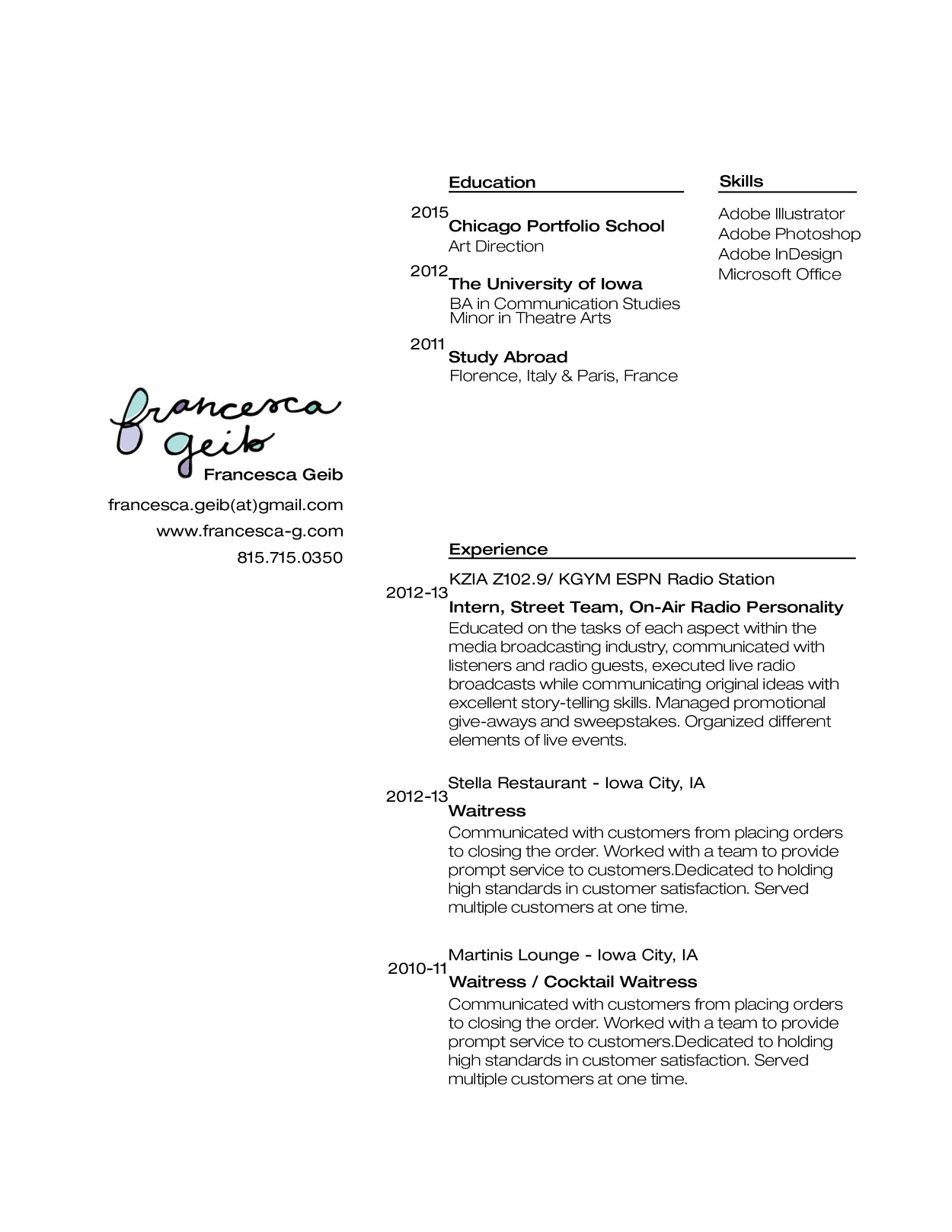 radio host resume